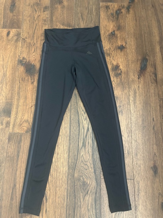 adidas Pants - Adidas Climalite Black Leggings Size Small High Rise Workout Athletic Stripe